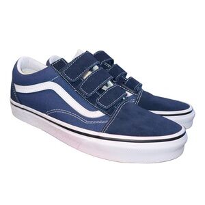 Vans Navy and White Old Skool V size 7.5 Men / 9 Womens